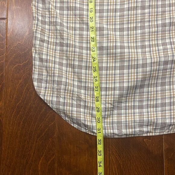 Polo Ralph Lauren Vtg Blake Button Front Cream Tan Plaid Shirt Men's Size Small - Picture 9 of 9